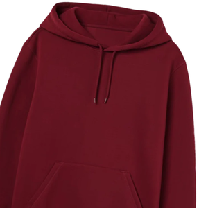 Sudadera con capucha Maroon para hombre 100% sudadera de algodón polar suave ropa informal cálida de invierno con capucha Lisa diseños de logotipo personalizados - Product Image 6