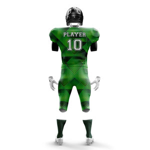 Maillots de football américain avec logo personnalisé personnalisé ensemble de shorts de haute qualité 100% polyester maille respirante grande taille sans tarif - Product Image 5