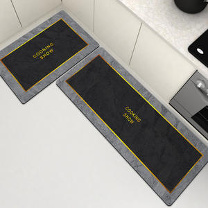 ชุดพรมครัวสั่งทำยอดนิยม ผ้าโพลีเอสเตอร์ดูดซับน้ำได้ดี พร้อมฐานยางกันลื่น บุด้วย PVC ทออย่างดี ซักเครื่องได้ - Product Image 1