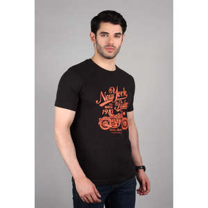 T-shirt décontracté MOKIR 100 % coton à col rond, motif graphique, style urbain, impression sérigraphique, matière jersey - Product Image 3