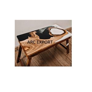 Fancy Center <b>Table</b> Style Hotel and Home Kitchen Decorating Serving <b>Epoxy</b> Wooden and <b>Resin</b> Rectangle Shape Home Decor Supplies - Product Image 1