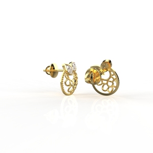 Ishi Diamonds Vibrant 18K Gold Lab Grown Diamond Stud Pendientes - Product Image 1