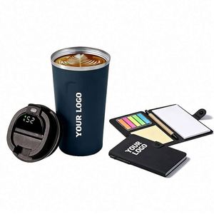 Logo Promo Business Gift <b>Smart</b> Coffee Mug Cup Stainless Steel Insulated Tumbler Electric Temperature Sensor Water Bottle - Product Image 1