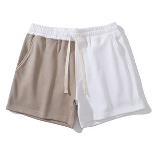 Unisex High Quality 100% Cotton Fleece Sweat <b>Shorts</b> Breathable Lightweight Custom Logo Twin Colors Reasonable Prices High Street - Product Image 3