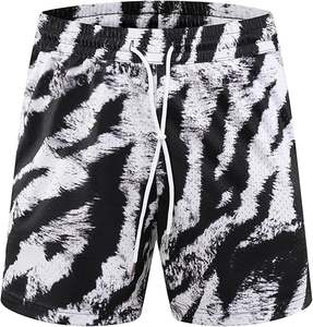 Shorts de basket-ball HIC de haute qualité, personnalisés, 220 grammes, double couche, style streetwear, pour hommes, en mesh, taille élastique, 100% polyester - Product Image 2