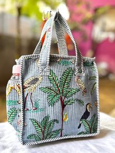 Bolsa de Mano Grande de Algodón Acolchada para Mujer, Bolsa de Compras de Algodón Hecha a Mano con Estampado, Bolsa de Hombro Acolchada con Estampado - Product Image 2