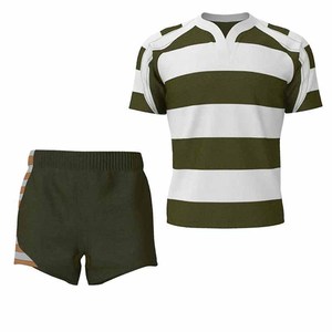Uniforme de rugby unisexe en polyester léger OEM pour adultes Ensemble chemise et short de sport respirant pour l'entraînement - Product Image 1