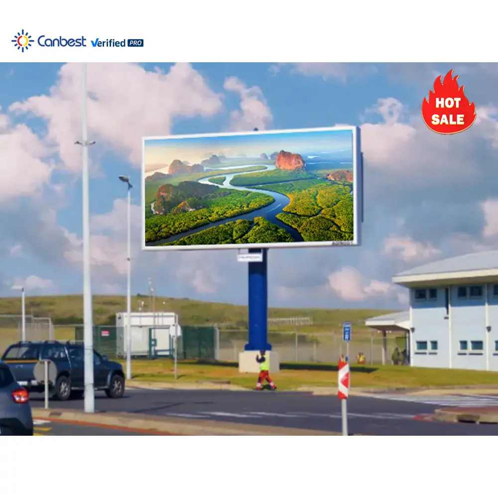 960X960Mm P10 Outdoor Fixed Front Maintenance Led Display Screen 90 Degree Led Billboard Board Ads Electronic Led Sign