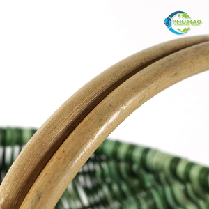 ตะกร้าปิกนิกหวายสำหรับตกแต่งจากเวียดนามพร้อมที่จับสำหรับเก็บผลไม้และเก็บอาหารที่บ้านห้องครัว - Product Image 6