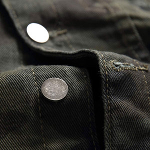 Chất Lượng Cao Cấp Mỏng Phù Hợp Với Denim Áo Khoác Cho Nam Giới Bán Buôn Tùy Chỉnh Ngụy Trang Jean Áo Khoác Thời Trang Áo Khoác - Product Image 5