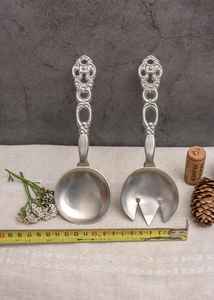 Servidores de ensalada de acero inoxidable de diseño antiguo, herramientas de ensalada de Metal para el hogar, Hotel, restaurante, Catering, eventos directamente en la India - Product Image 5