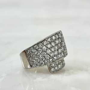 Anillo de racimo de diamantes naturales chapados en plata de ley 925, anillo de derivación superpuesto para joyería de moda para mujer - Product Image 1