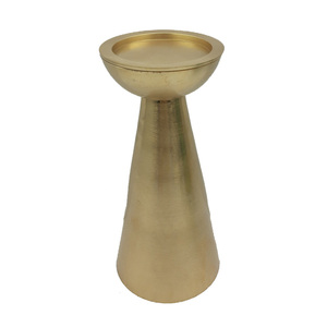 Portavelas de Metal de diseño clásico, acabado dorado para el hogar, boda, Navidad, iluminación de mesa, decoración hecha a mano a granel - Product Image 1