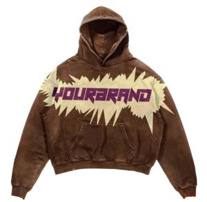 Sweats à capuche vierges Logo personnalisé poids lourd surdimensionné goutte épaule pull à capuche hommes Streetwear DTG sweat à capuche imprimé - Product Image 4