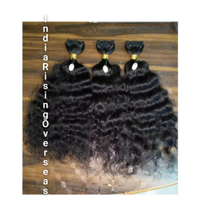 Paquetes de cabello de templo sin procesar con ondas naturales de la India virgen 100% con textura sedosa extremos completos y rebote Natural - Product Image 1