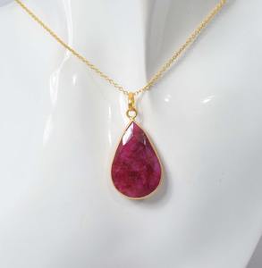 จี้เงินประทับ925เครื่องประดับแฟชั่นจี้ที่ดีที่สุดสำหรับสาวๆ925จี้เงินแท้พลอยทับทิมของขวัญครบรอบปีที่ - Product Image 2