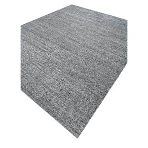 พรมขนแกะฮูลา สีเทาและสีดำ ถักด้วยมือสำหรับใช้ในบ้าน-Siwl-04 - Product Image 2