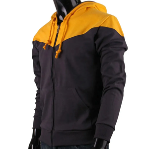 Venta al por mayor de color contraste dos Sudadera con capucha Otoño e Invierno logo Casual manga larga Top sudaderas con capucha y sudaderas - Product Image 4