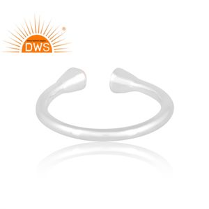 Superventas Plata fina Perla natural y piedra de luna de melocotón Anillo ajustable de piedras preciosas Fabricante de joyería personalizada - Product Image 4