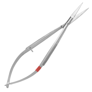 Conception légère de beauté d'acier inoxydable de ciseaux à ressort micro portatifs avec l'astuce droite et incurvée - Product Image 1