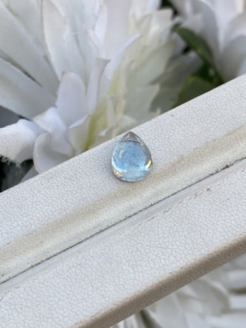 Cabujón con forma de pera aguamarina Natural de 2,14 quilates, Color superior con buen brillo, increíble piedra preciosa suelta para la fabricación de joyas - Product Image 2