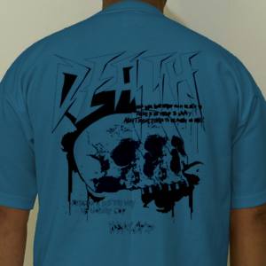 Camiseta de algodón grueso de gran tamaño, ropa de calle para hombre, Camiseta de cuello simulado, Camisetas estampadas en blanco, 300gsm - Product Image 2