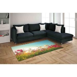 Alfombra Floral Meadow: Alfombra con Acentos de Flores Primaverales, Alfombra Estampada, Alfombra de Chenilla - Product Image 3