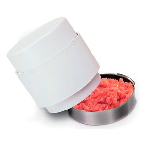 Prensa para Hamburguesas EASY ACEA Blanca 2514 de Acero Inoxidable 11x10.7cm, Herramienta para Carne y Aves - Product Image 1