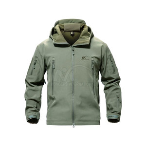 แจ็คเก็ตทหารมีฮู้ดสำหรับฤดูหนาว ลดราคาพิเศษ พร้อมโลโก้ด้านหน้า แห้งเร็ว กันลม ระบายอากาศได้ดี รับผลิตตามแบบ ขายส่งจากโรงงาน - Product Image 1
