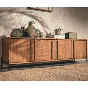 Recycled Solid <b>Walnut</b> TV Stand with Storage for Living Room Media <b>Cabinet</b> High Quality Hospital Use Furniture 10 Pcs - Product Image 4