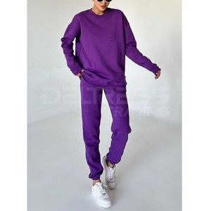 ชุดเสื้อวอร์มเสื้อสเวตเตอร์โอเวอร์ไซส์พร้อมกางเกงชุดวอร์ม330และ550 GSM คุณภาพสูงสำหรับผู้หญิง - Product Image 3