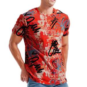 Chemises à sublimation à col rond de haute qualité, écologiques, de différents styles et de conception élégante, échantillon personnalisé sublimé pour hommes, coupe ample - Product Image 6