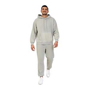Ensembles de survêtements streetwear personnalisés pour hommes, 100 % coton, à capuche, couleur unie, tendance 2025, qualité OEM, vente en gros - Product Image 1