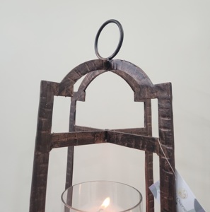 Grand porte-pilier et bougeoir en métal personnalisable Présentoir en fer rustique pour décorations de maison et de fête - Product Image 3