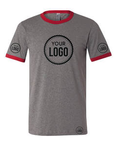 Vente en gros USA Ringer Tee Next Level Bella + Chemises à garniture contrastée rétro en toile et Tultex, parfaites pour les promotions d'impression en vrac - Product Image 4