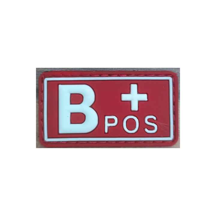 B POS+ Plastic Red Blood Group Patch