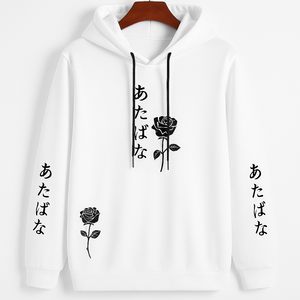 Sweat à capuche en coton pull à capuche décontracté populaire avec sangle élastique et fleurs en tôle Design hommes nouveau printemps sweats à capuche amples - Product Image 4