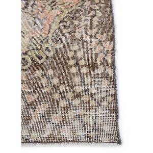 Tapis en laine noués à la main de grande taille, style vintage, motif médaillon rouge et orange, pour salon ou couloir - Pae-3270 - Product Image 4