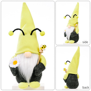 Décoration d'automne récolte Thanksgiving décorations gnomes en peluche elfe nain poupée Figurine avec abeille <span class=keywords><strong>citrouille</strong></span> automne feuilles d'érable - Product Image 6