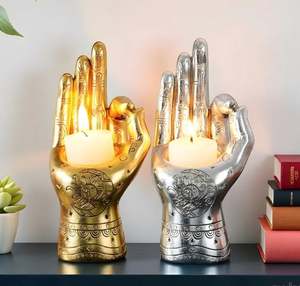 Candelabro Alto de Hierro con Acabado Antiguo, Adorno de Mesa Atemporal, Decoración Festiva de Lujo para Bodas, Decoración Natural para el Hogar - Product Image 4