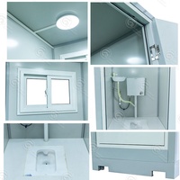 Toilettes mobiles écologiques portables, modules de salle de bain préfabriqués, toilettes publiques complètes pour le camping en extérieur et la construction