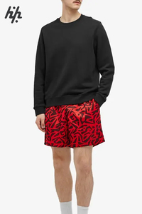 Bold <b>Red</b> and Black Solid 100% Polyester Quick Dry Athletic Shorts for Men Comfortable Stylish Activewear for Casual Wear and Gym - Product Image 3