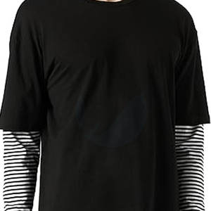 Venta al por mayor 100% algodón hombres camiseta de doble capa cuello redondo con logotipo personalizado OEM y diseño de color - Product Image 6