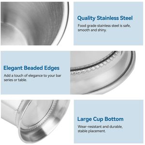 Énorme demande Logos personnalisés argent menthe Cocktail Julep tasse 100% cuivre Julep menthe tasse citron eau gobelet - Product Image 2