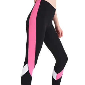 Leggings de yoga élégants à taille mi-haute avec design de couture, fermeture élastique, en Spandex/Polyester, antibactériens, séchage rapide, anti-transpiration - Product Image 1