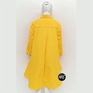 OEM diseño personalizado elegante alto-bajo para las mujeres sólido liso de alta calidad de moda de algodón de poliéster de alta-baja de las mujeres de la calle alta-baja - Product Image 4