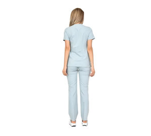Ensemble de blouse et pantalon tissé pour femmes, best-seller 2025, personnalisable, manches courtes, uniforme médical élégant, haute qualité, toutes tailles - Product Image 2