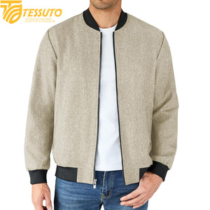 Blouson aviateur zippé léger et extensible de coupe décontractée pour homme - Product Image 6