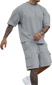 <b>Men's</b> 2-Piece Casual Tracksuit Set - Single-Breasted Summer <b>Shorts</b>, Streetwear Home <b>Loungewear</b> - Product Image 4