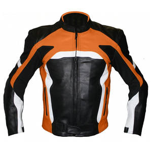 Veste de moto en cuir rembourrée résistante à l'abrasion pour hommes, style vintage, pour motards, course moto, sport et conduite à moto - Product Image 5